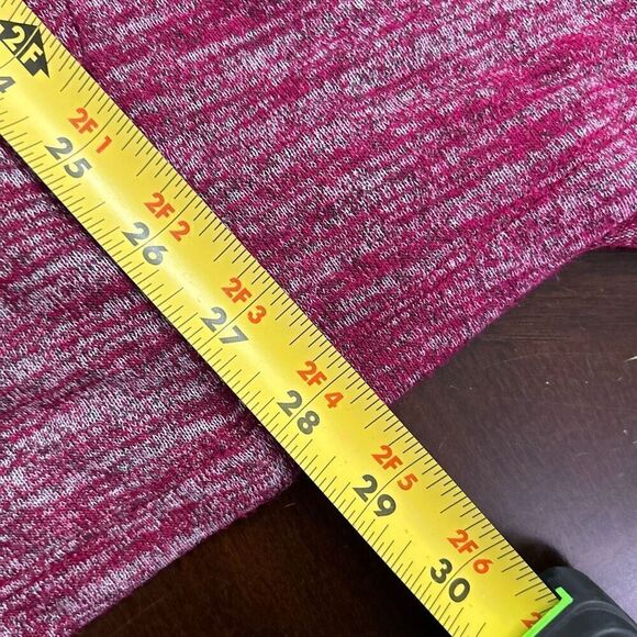 LOGO By Lori Goldstein Women’s Red Heathered V Neck Long Sleeve Top Size 1X - Picture 13 of 14